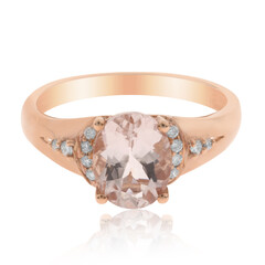 Bague en or et Morganite AAA