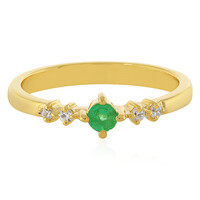 Bague en argent et Emeraude de Colombie