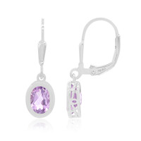 Boucles d'oreilles en argent et Améthyste