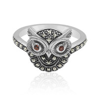 Bague en argent et Grenat du Mozambique