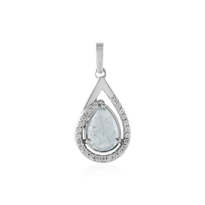 Pendentif en argent et Aigue-marine