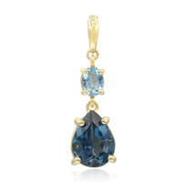 Pendentif en or et Topaze bleu de Londres