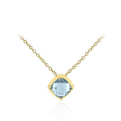 Collier en argent et Topaze bleu ciel