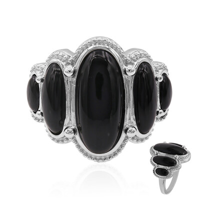 Bague en argent et Onyx noir