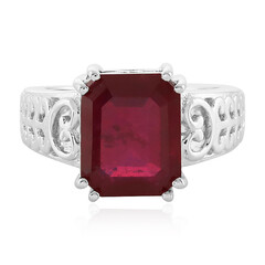Bague en argent et Rubis de Madagascar