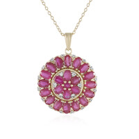 Collier en argent et Rubis de Madagascar