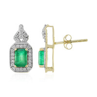 Boucles d'oreilles en or et Emeraude du Brésil (Adela Gold)