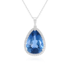 Collier en argent et Fluorite à couleur changeante