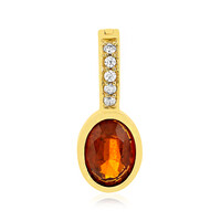 Pendentif en or et Kyanite orange de Tanzanie