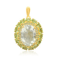 Pendentif en argent et Améthyste verte