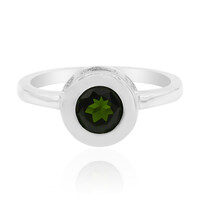 Bague en argent et Diopside de Russie