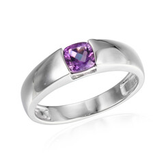 Bague en argent et Améthyste de Zambie