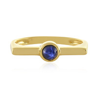 Bague en argent et Saphir étoilé bleu