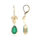 Boucles d'oreilles en argent et Agate verte
