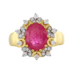 Bague en argent et Saphir rose de Madagascar