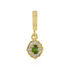 Pendentif en argent et Zircon de Ceylan vert