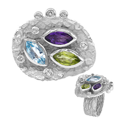 Bague en argent et Péridot (MONOSONO COLLECTION)