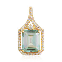 Pendentif en argent et Quartz lac de montagne