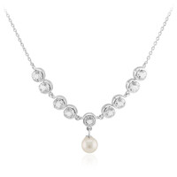 Collier en argent et Perle blanche de culture d'eau douce