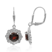 Boucles d'oreilles en argent et Grenat