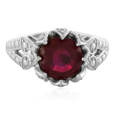 Bague en argent et Rubis de Madagascar