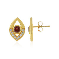 Boucles d'oreilles en argent et Grenat du Mozambique