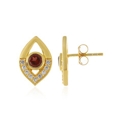 Boucles d'oreilles en argent et Grenat du Mozambique
