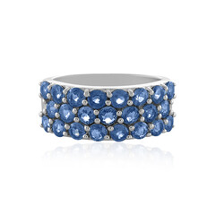 Bague en argent et Saphir bleu