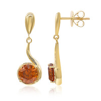 Boucles d'oreilles en or et Sphalérite
