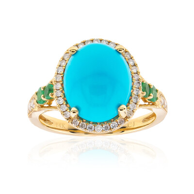 Bague en or et Turquoise Sleeping Beauty (CIRARI)