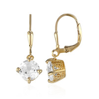 Boucles d'oreilles en argent et Topaze blanche