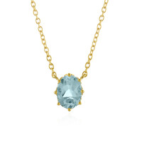 Collier en argent et Topaze bleu ciel