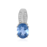 Pendentif en argent et Fluorite à couleur changeante