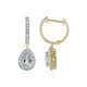 Boucles d'oreilles en argent et Topaze bleu ciel