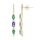 Boucles d'oreilles en or et Emeraude de Zambie AAA (CIRARI)