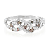 Bague en argent et Diamant fantaisie