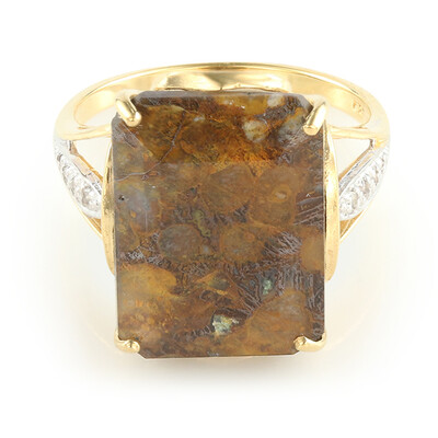 Bague en argent et Quartz Dinosaure