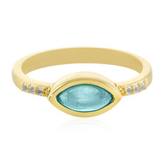 Bague en argent et Opale bleue d'Éthiopie