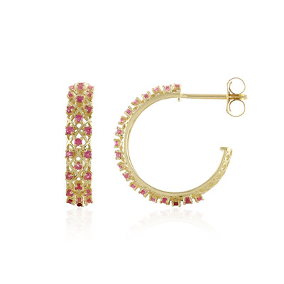Boucles d'oreilles en or et Saphir parme (Ornaments by de Melo)