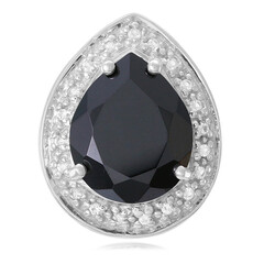 Pendentif en argent et Spinelle noir