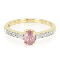 Bague en or et Saphir Padparadscha non chauffé