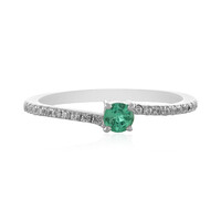 Bague en argent et Emeraude de Colombie