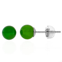 Boucles d'oreilles en argent et Néphrite