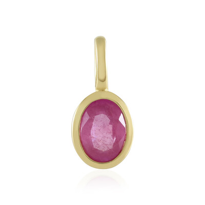 Pendentif en argent et Saphir rose de Madagascar