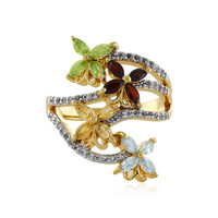 Bague en argent et Grenat du Mozambique