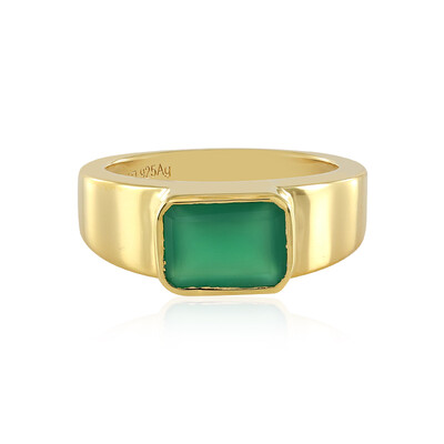 Bague en argent et Onyx vert
