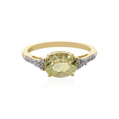 Bague en or et Kunzite jaune canari