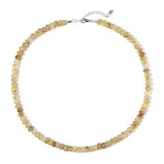 Collier en argent et Quartz rutile (Cheveux de Vénus)