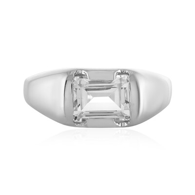 Bague en argent et Topaze blanche