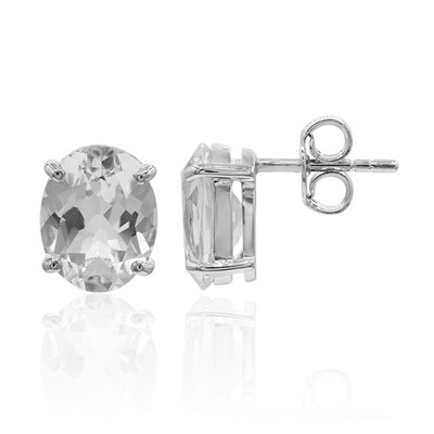 Boucles d'oreilles en argent et Topaze blanche